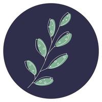 Vector icon and emblem for social media story highlight covers. Design templates for bloggers, photographers and designers. Abstract minimal circle backgrounds with nature leaves.