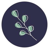 Vector icon and emblem for social media story highlight covers. Design templates for bloggers, photographers and designers. Abstract minimal circle backgrounds with nature leaves.