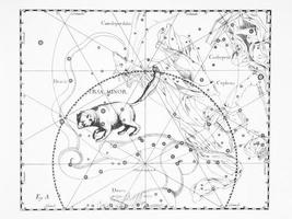 astronomical constellation ursa minor on a light background photo