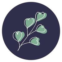 Vector icon and emblem for social media story highlight covers. Design templates for bloggers, photographers and designers. Abstract minimal circle backgrounds with nature leaves.