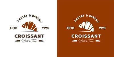 ILLUSTRATION VECTOR GRAPHIC OF brown crunchy curry puff from pastry and bakery shop premium quality GOOD FOR crossant vintage logo product from bakery and pastry shop tasty and savoury