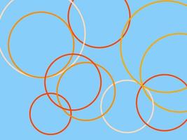 Abstract orange circles with light sky blue background photo