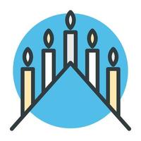Trendy Candles Concepts vector