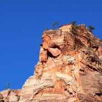 afloramiento rocoso en el parque nacional zion foto