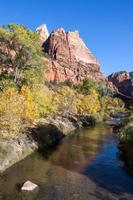 Virgin River Meandering through the Mountains of Zion photo