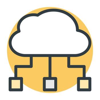 Cloud Network Concepts vector