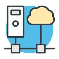 Cloud Network Concepts vector