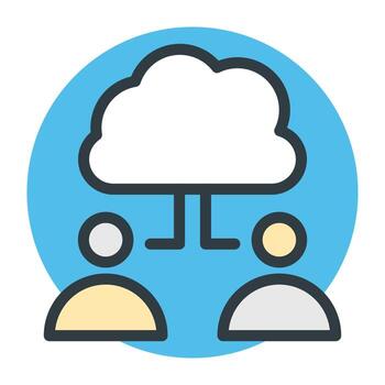 conceptos de computación en la nube vector