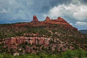 Mountains surrounding Sedona in Stormy Conditions photo