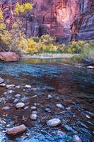 The Virgin River lazily winds it's way through Zion National Park photo