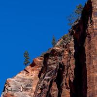 Red mountain in Zion National Park in Utah photo
