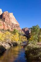 Virgin River Meandering through the Mountains of Zion photo