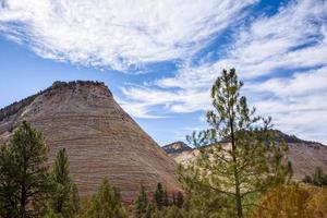 Strange Rock Formation Checkerboard Mesa in Zion photo