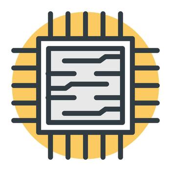 conceptos de chip de procesador vector