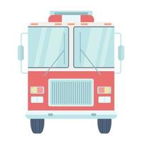 Fire engine semi flat color vector object