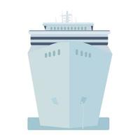 Cruise ship semi flat color vector object