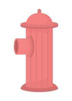 Fire hydrant semi flat color vector object