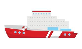 Cruise liner semi flat color vector object