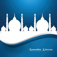 Ramadan kareem islamic mosque festival card baclground vector