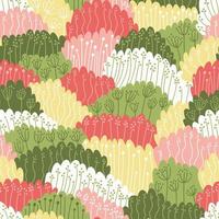 Seamless pattern of herbal multicolored carpet vector