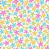 lindo patrón floral transparente con flores de plumeria sobre fondo blanco para estampados textiles, papel de regalo, embalaje, papelería, álbumes de recortes, moda infantil, papel pintado, etc. eps 10
