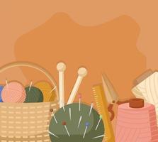 sewing items illustration vector