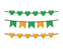 patricks day garlands vector