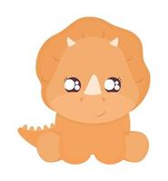 cute triceratops design vector