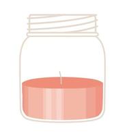 candle jar design vector