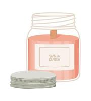 pink candle jar vector