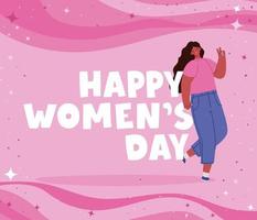 happy women day cartel vector