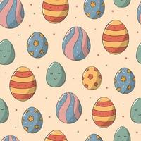 Easter seamless pattern with eggs.  Wrapping paper, scrapbooking, wallpaper, stationary, textile prints, packaging, etc. EPS 10 vector