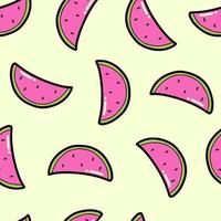 cute seamless pattern with hand drawn watermelons for summer prints, posters, wrapping paper, backgrounds, wallpaper, scrapbooking, textile, kids fashion, stationary, etc.