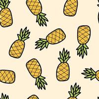 summer seamless pattern with pineapples for prints, wrapping paper, wallpaper, packaging, textile, posters, etc. EPS 10 vector