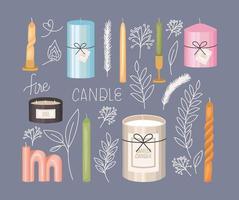 candle items bundle vector