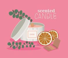 scented candle poster vector