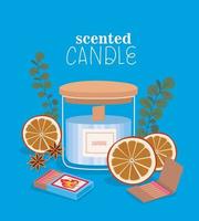 scented candle illustration vector