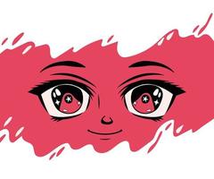 happy manga eyes vector