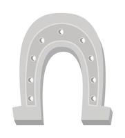 silver horseshoe design vector