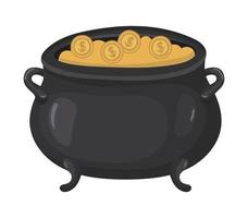 gold pot illustration vector