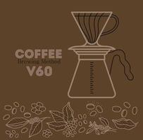 coffee v60 card vector