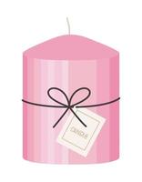 big pink candle vector