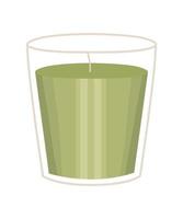 green candle jar vector