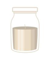 gray candle jar vector