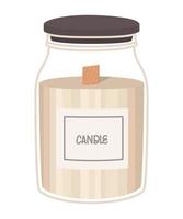 beige candle jar vector