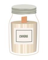 cute candle jar vector