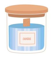 blue candle jar vector