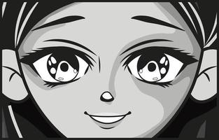 anime teen smiling design
