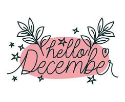 phrase of hello december vector