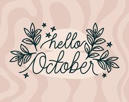card of hello october